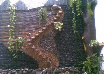 Thiết kế tranh đá giếng trời đẹp | Thi công tranh đá