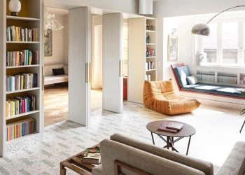 Nội thất đặc biệt cho căn hộ của cặp đôi mê sách