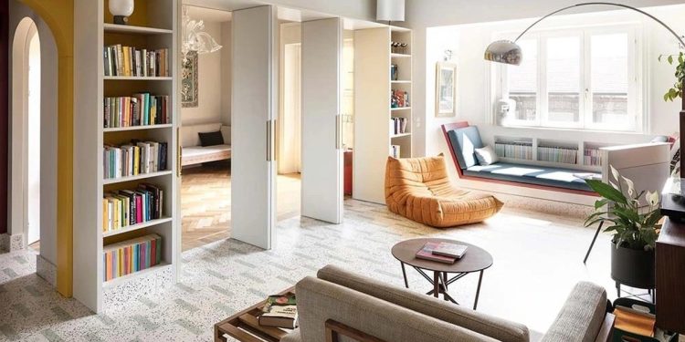 Nội thất đặc biệt cho căn hộ của cặp đôi mê sách