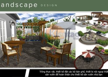 Cách thiết kế sân vườn bằng sketchup chi tiết cho người mới vào nghề