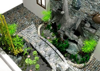 Mẫu thiết kế tiểu cảnh sân vườn đẹp cho nhà phố trở nên sinh động