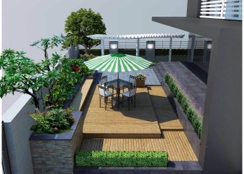 Thiết kế tiểu cảnh sân thượng nhà lô phố, nhà biệt thự, nhà hàng 2018