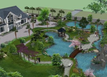 THIẾT KẾ SÂN VƯỜN BIỆT THỰ TẠI SÓC SƠN HÀ NỘI