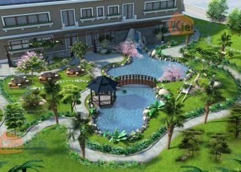 Thiết kế sân vườn nhà hàng